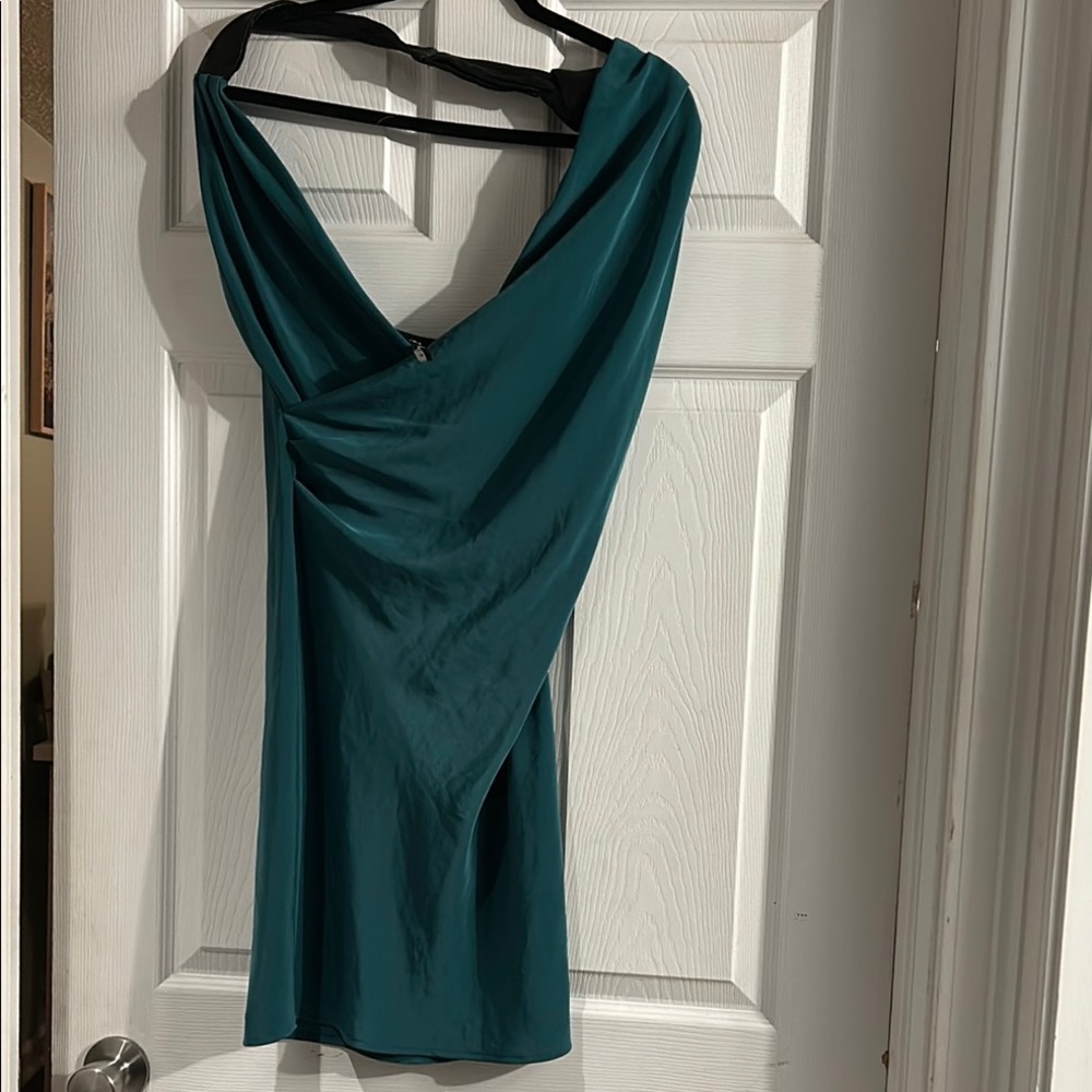Poleci Teal Mini Dress